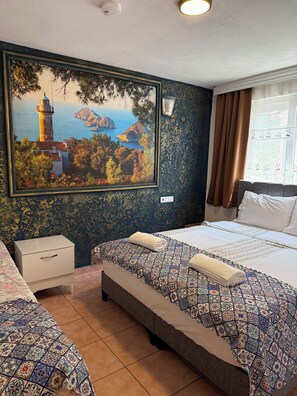 Phòng dành cho gia đình, quang cảnh sân vườn | Bộ đồ giường cao cấp, nệm Select Comfort, màn/rèm cản sáng 