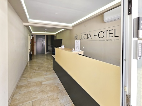 Reception. Lucia Hotel Paralia
