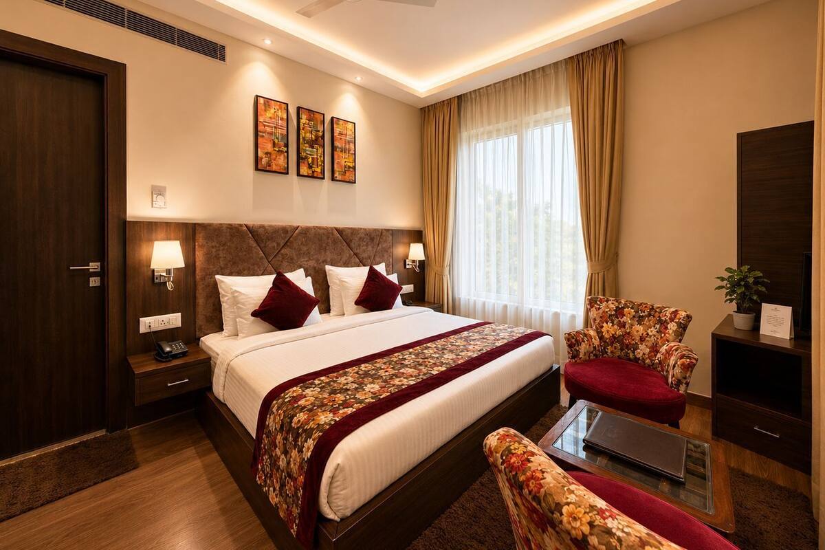 Premium Room | Peralatan tempat tidur premium, gebar bulu kapas, busa memori 