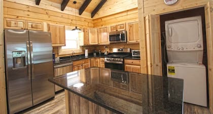 Magical Memories Brand New Veranda Level Cabin Overlooking Pond in Heart of Bryson City