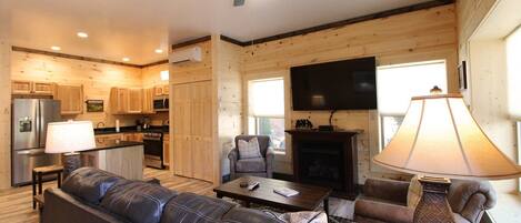 TV connectée, cheminée