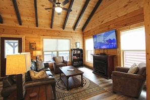 Smart TV, fireplace