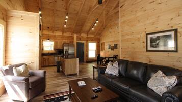 Smart TV, fireplace, DVD player