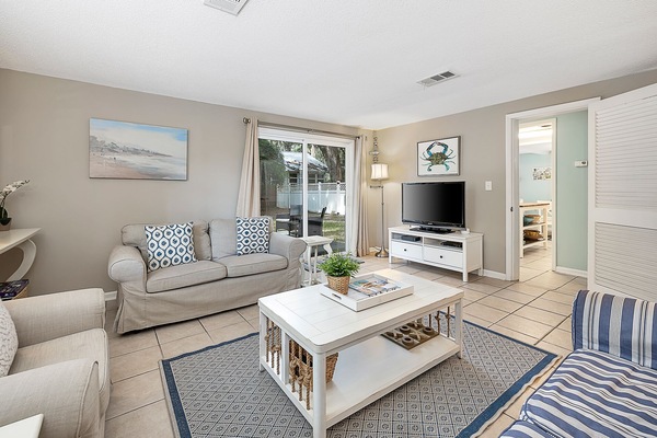 Smart TV, DVD player, books