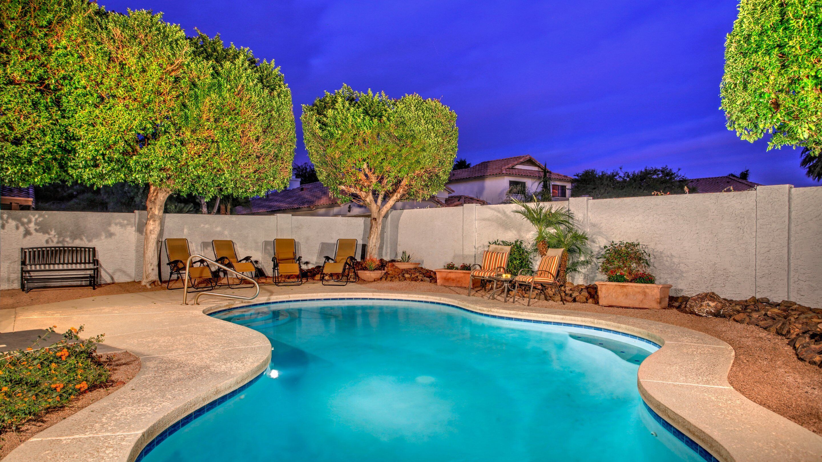 A heated pool