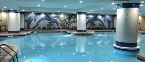 Indoor pool, a heated pool