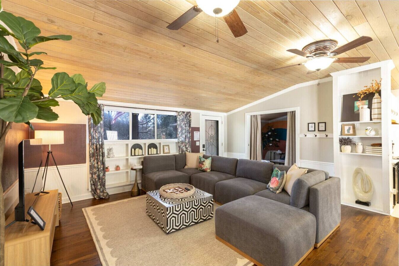 Smart TV, fireplace, video games, foosball