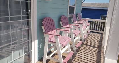 Beach view home in walking distance to public beach access & with private pool..