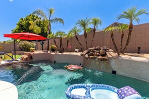 Outdoor pool, a heated pool