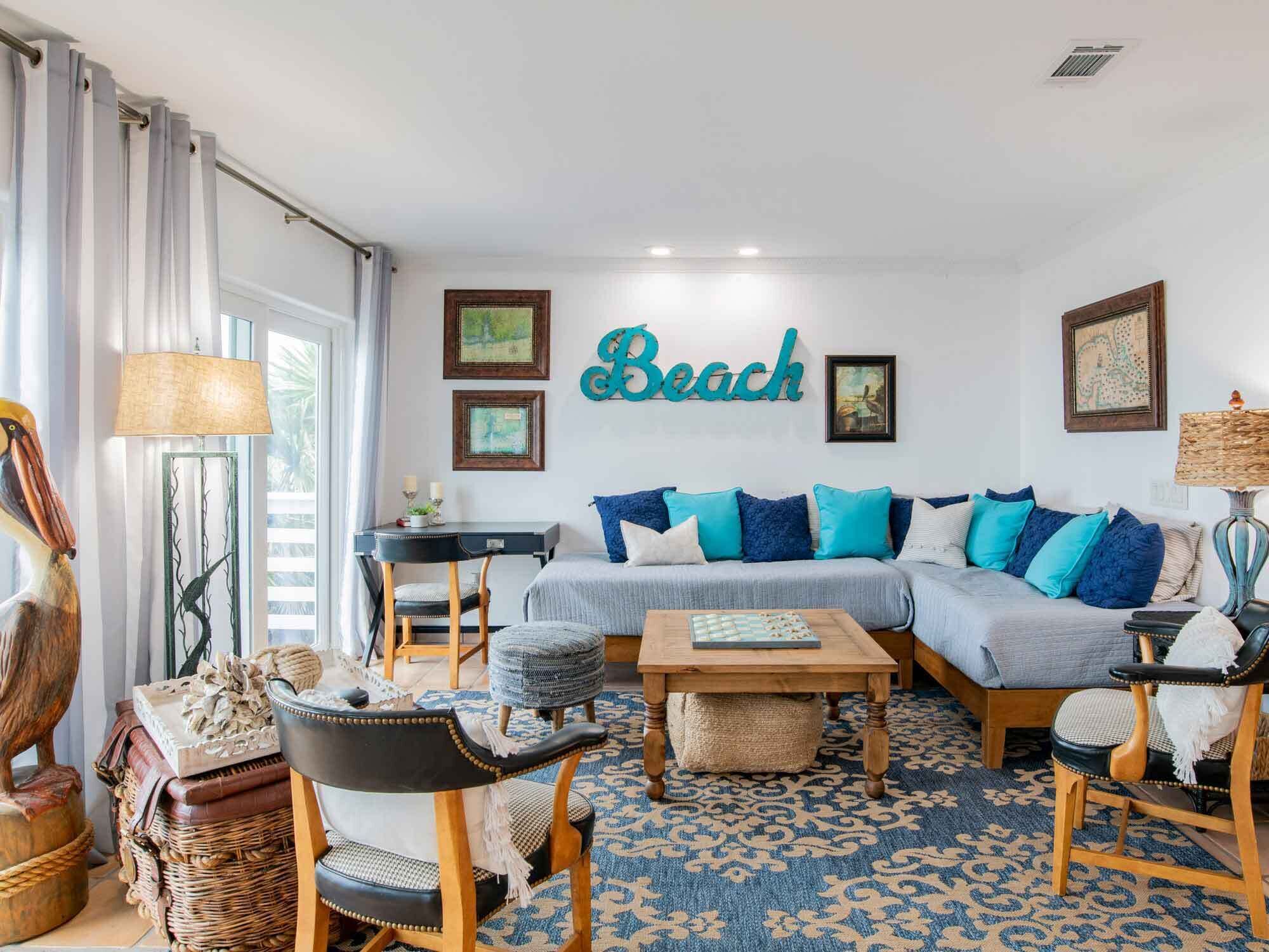 House, Multiple Beds, Balcony, Ocean View | Living area | TV