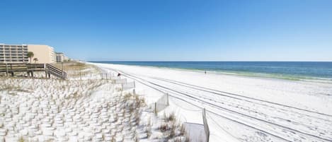 Vlak bij het strand