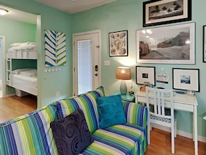 Condo, Multiple Beds, Balcony | Living area | TV - Sunset Cottages #1A by Southern Vacation Rentals (Fort Walton Beach)