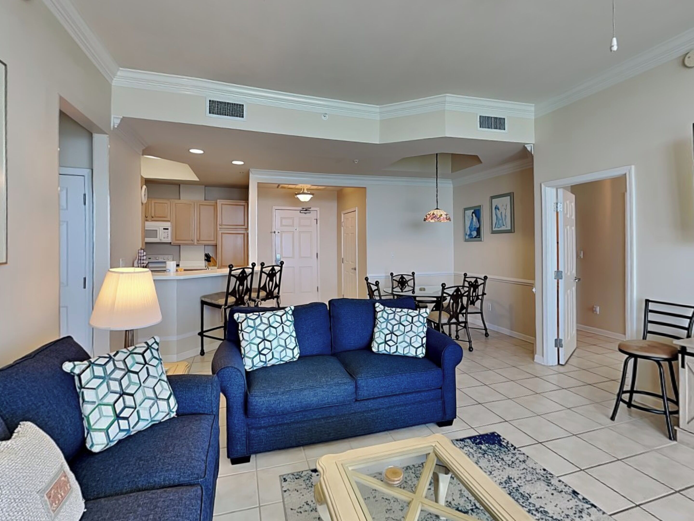 Condo, Multiple Beds, Balcony, Ocean View | Living area | TV