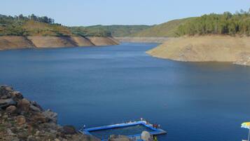 Beach nearby, sun loungers