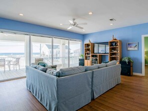 Studio, Multiple Beds, Balcony, Ocean View | Living area | TV, MP3 dock - Sailfish (Pensacola Beach)