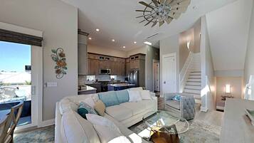 House, Multiple Beds, Balcony, Partial Sea View | Living area | TV