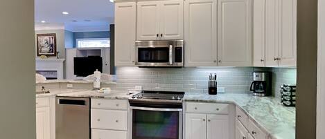 Ferienhaus, Mehrere Betten, Küche, Gartenblick | Eigene Küche | Kühlschrank, Mikrowelle, Ofen, Herdplatte