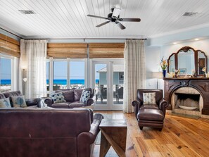 Maison, plusieurs lits, balcon, vue océan (La Casa Fole) | Coin séjour