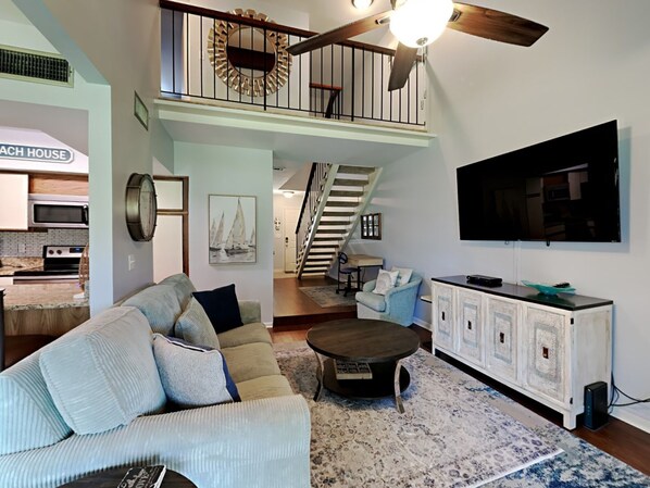 House, Multiple Beds, Kitchen | Living area | TV - Villages of Mariner Lakes #41 by Southern Vacation Rentals (Orange Beach)