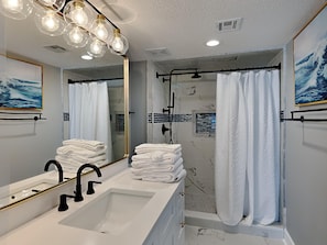 Condo, Multiple Beds, Balcony, Ocean View | Bathroom | Towels, soap, shampoo, toilet paper - Summerlin #503 by Southern Vacation Rentals (Fort Walton Beach)