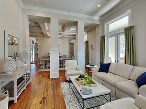 House, Multiple Beds, Balcony, Pool View | Living area | 42-inch flat-screen TV with digital channels - Sweet Destiny by Southern Vacation Rentals (Destin)