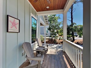 Maison, plusieurs lits, balcon, vue jardin | Enceinte de l’hébergement