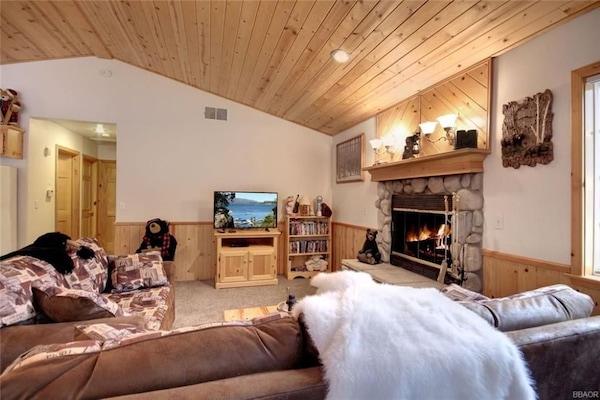 TV connectée, cheminée