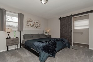 Memory-foam beds, desk, free WiFi, bed sheets