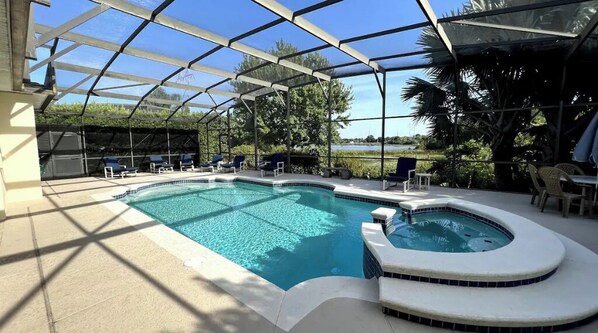 Outdoor pool, a heated pool