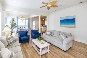 House, Multiple Beds, Balcony, Pool View (Sandy Retreat) | Living area | 42-inch flat-screen TV with digital channels - Sandy Retreat by Southern Vacation Rentals (Destin)