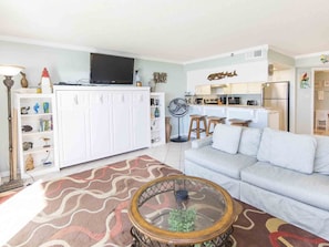 Condo, Multiple Beds, Balcony, Ocean View (#102 - No Pets) | Living area - Cabana Club by Southern Vacation Rentals (Destin)