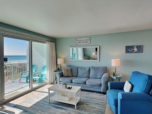 Condo, Multiple Beds, Patio, Ocean View (#105 - No Pets) | Living area | 40-inch flat-screen TV with digital channels - Cabana Club by Southern Vacation Rentals (Destin)