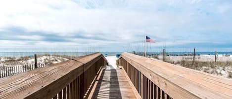 Vlak bij het strand