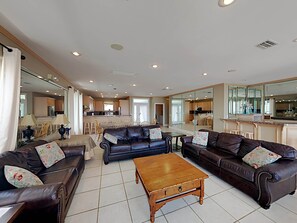 House, Multiple Beds, Kitchen, Ocean View | Living area | 40-inch TV with cable channels - Simply The Best by Resort Collection (Panama City Beach)