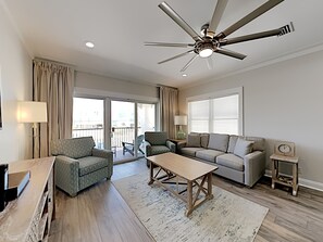 House, Multiple Beds, Balcony, Ocean View | Living area | TV
