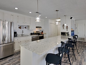 House, Multiple Beds, Balcony, Ocean View | Private kitchen | Fridge, microwave, oven, stovetop - Bet's Kept Secret by Southern Vacation Rentals (Gulf Shores)