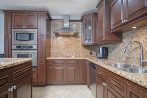 Fridge, microwave, oven, stovetop - Sonoran Sky Resort  602 Scenic & Spacious Adorable Ocean Front Condo (Puerto Peñasco)