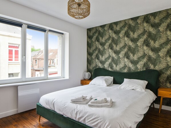 2 habitaciones, internet gratis y ropa de cama 