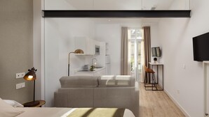 1 Schlafzimmer, Bügeleisen/Bügelbrett, kostenloses Internet, Bettwäsche