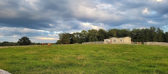 Secluded cabin on a horse farm, bordered by the North River