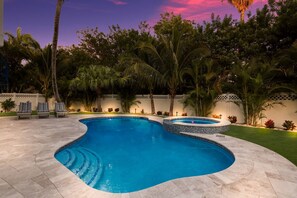 A heated pool