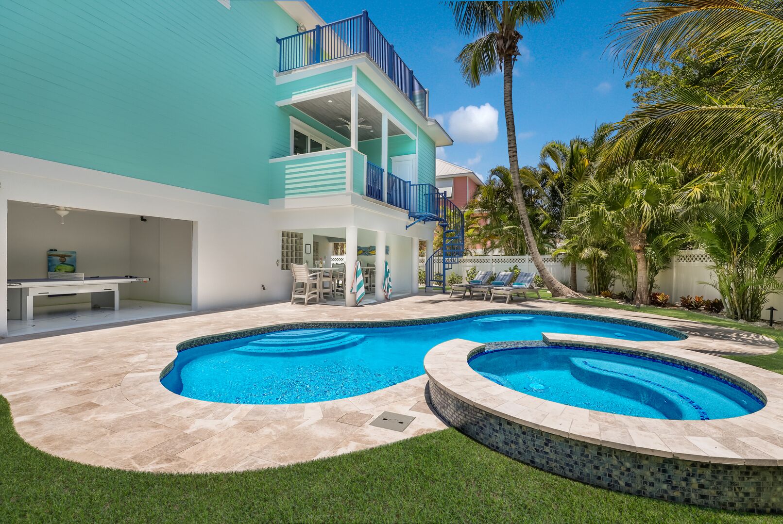 A heated pool