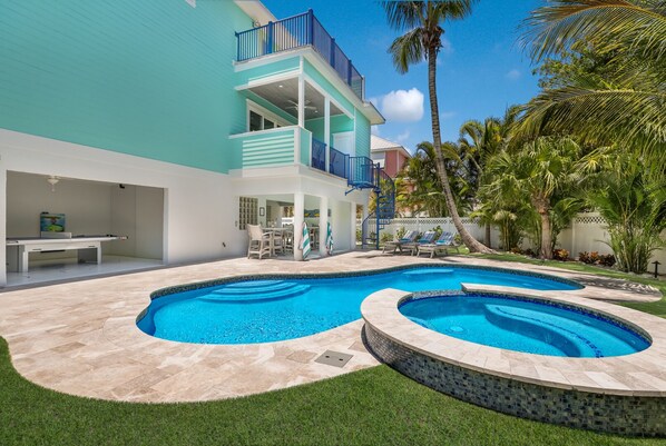 A heated pool