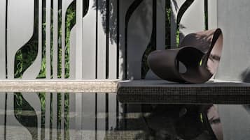 Indoor pool, pool loungers