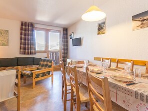 Dining - Renovated 2-room apartment with balcony and ski locker in Montchavin (La Plagne Montchavin Les Coches)