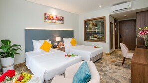 Deluxe-Doppel- oder -Zweibettzimmer | Hochwertige Bettwaren, Tempur-Pedic-Betten