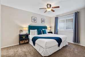 4 bedrooms, desk, iron/ironing board, travel crib