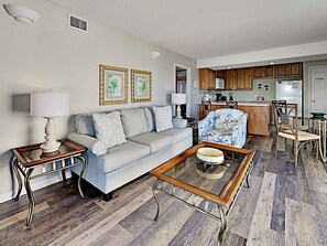 Condo (#401 - No Pets) | Living area | TV - Aqua Villa by Southern Vacation Rentals (Fort Walton Beach)
