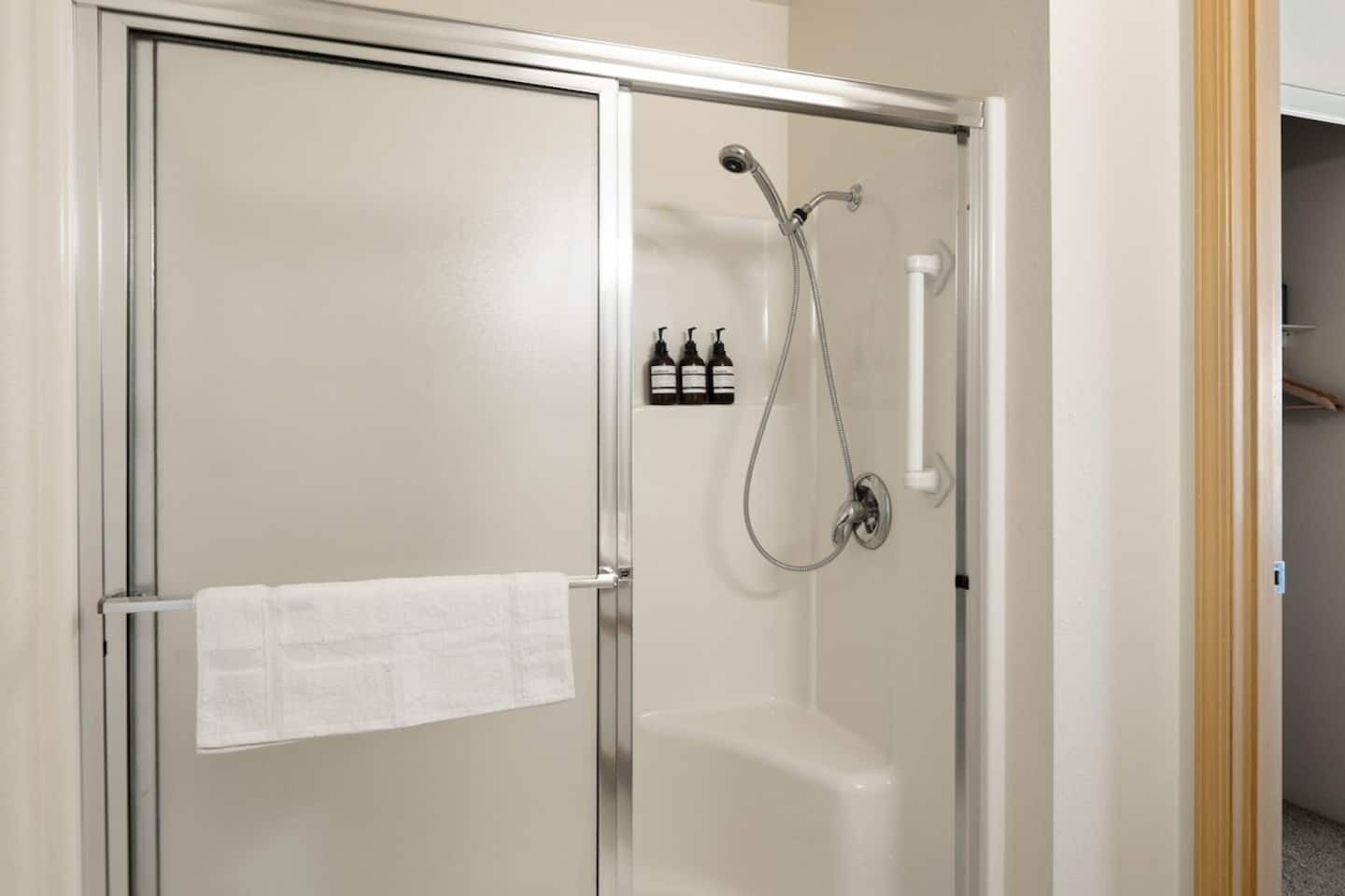 Hair dryer, towels