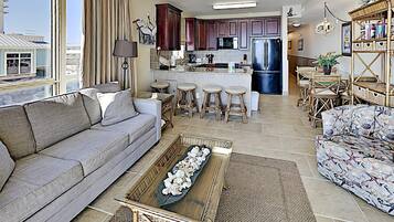Condo (#206A - No Pets) | Living area | TV